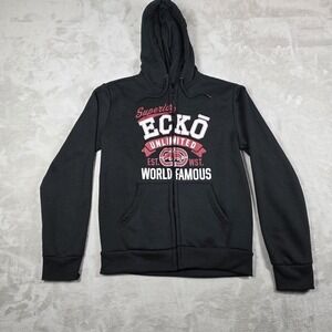 ECKO Vintage Y2K Ecko Zip Up Hoodie Size S World Famous